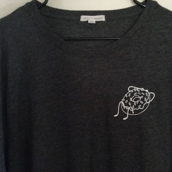 Donut Fan, XXL, Threads&Thought, Grey and Soft - Picture 4 of 11